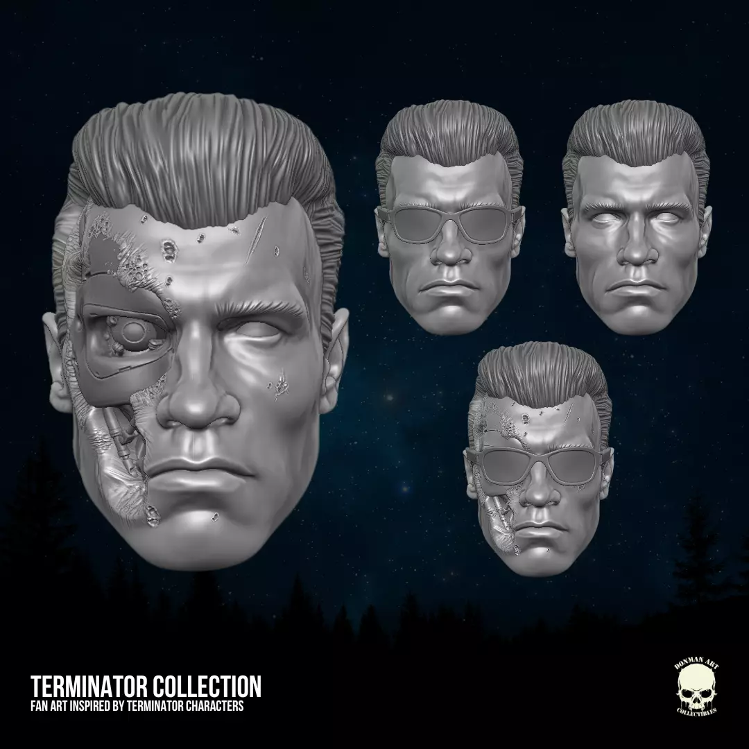 Terminator fan art 3D printable file for action figures 3D print model_0