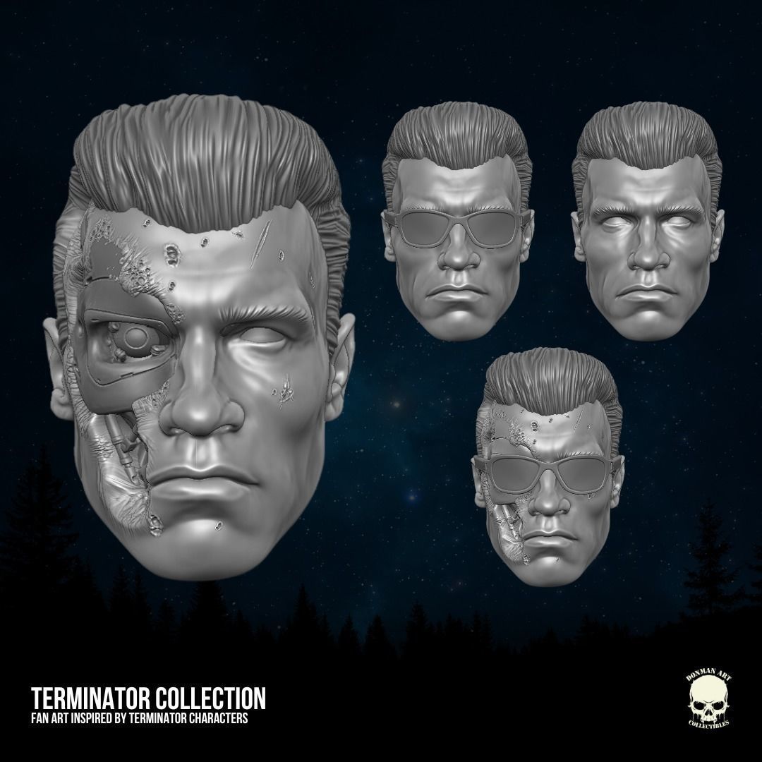 Terminator fan art 3D printable file for action figures 3D print model_17