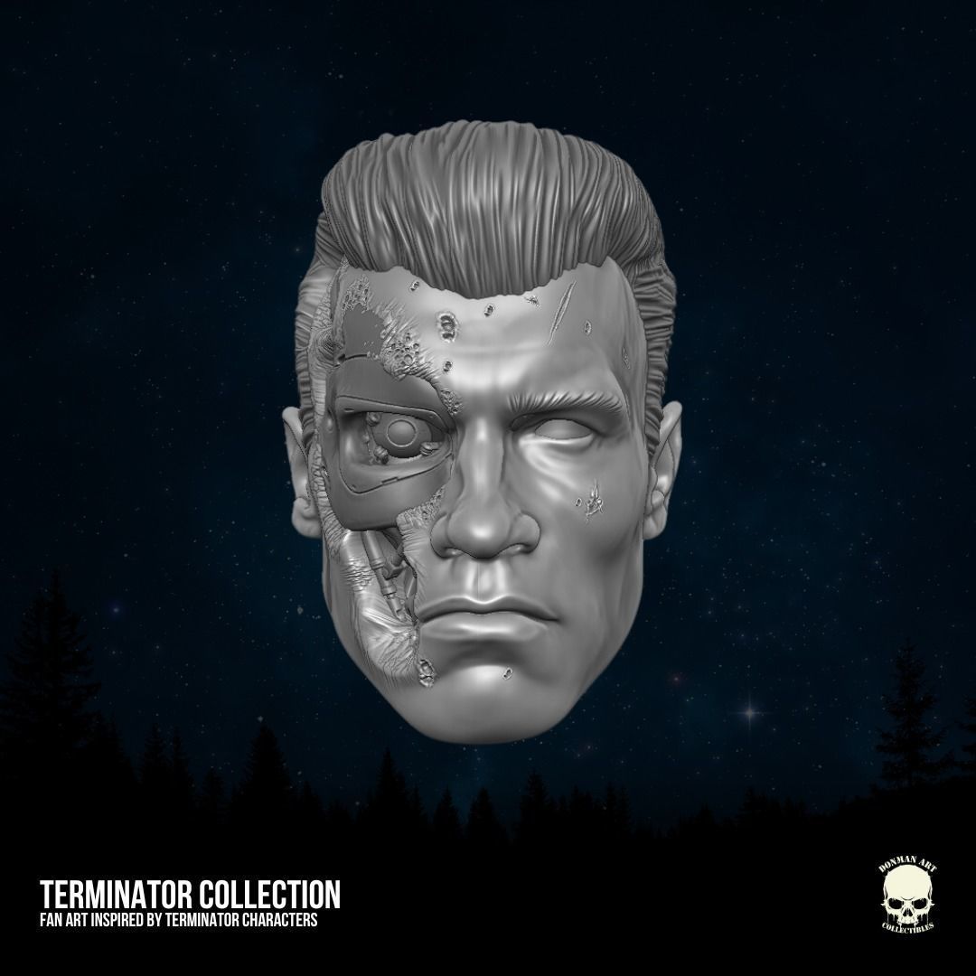 Terminator fan art 3D printable file for action figures 3D print model_19