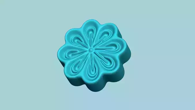 Manju Stamp 05 - Japanese Sweet Mold Traditional Decoration 3D print model