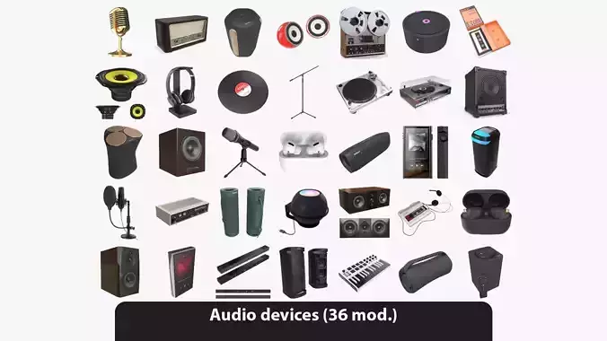 Audio devices and accessories 3D model