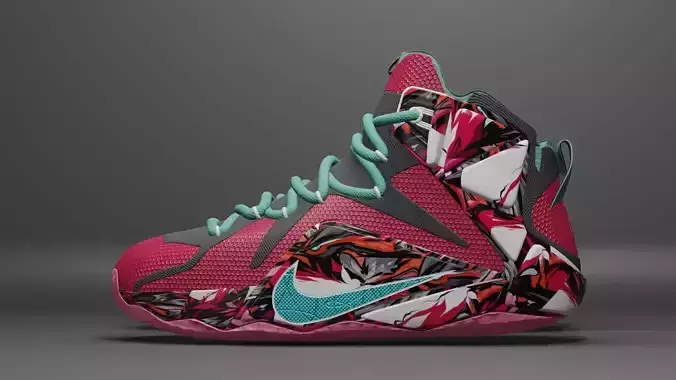 Nike Lebron red graffiti