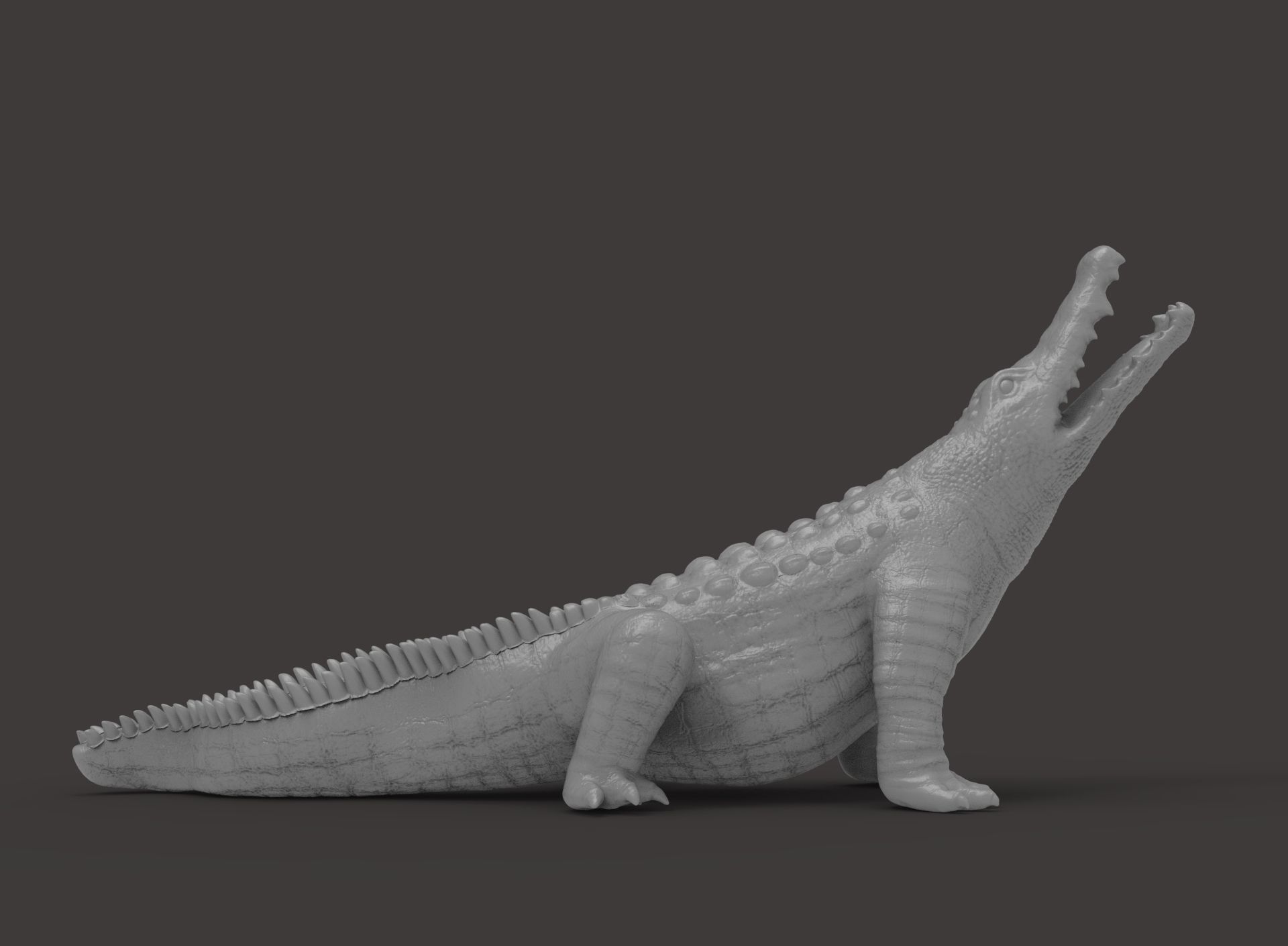 crocodile 3d printable model 3D print model_2