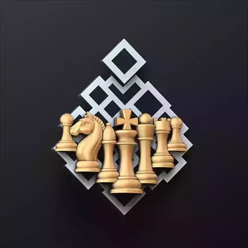 Jewelry Chess Pendant With Enamel