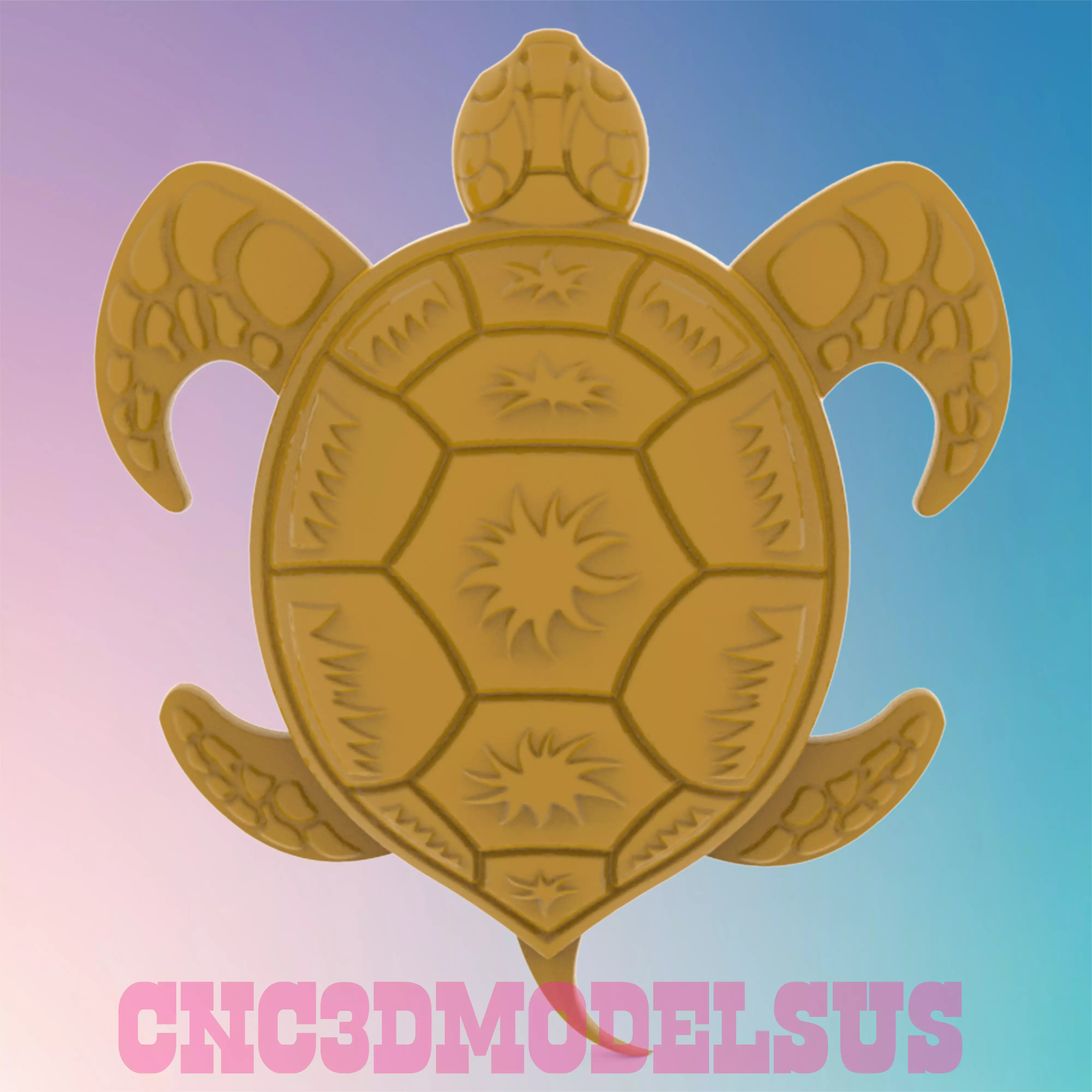 Turtle 4 3D MODEL STL FILE FOR CNC ROUTER 3D print model