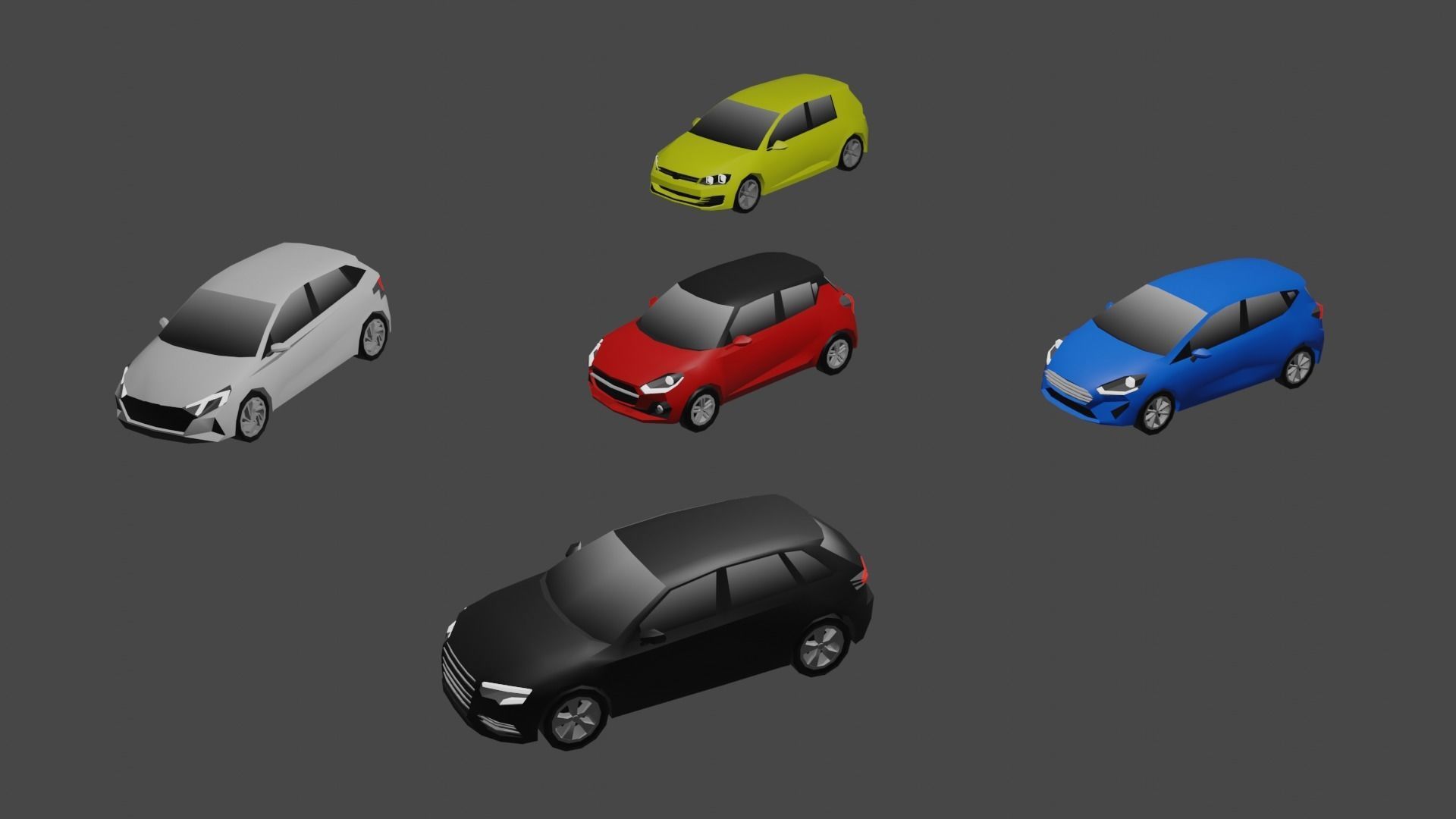 Low poly vehicle pack  Low-poly 3D model_5