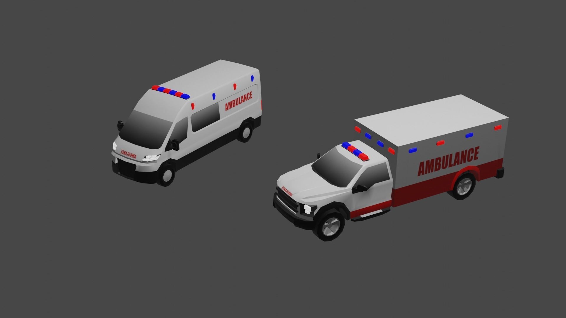 Low poly vehicle pack  Low-poly 3D model_2