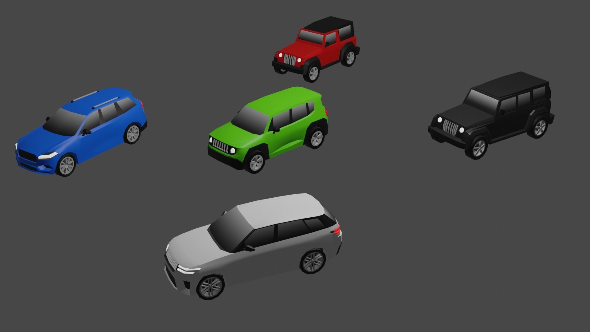 Low poly vehicle pack  Low-poly 3D model_9