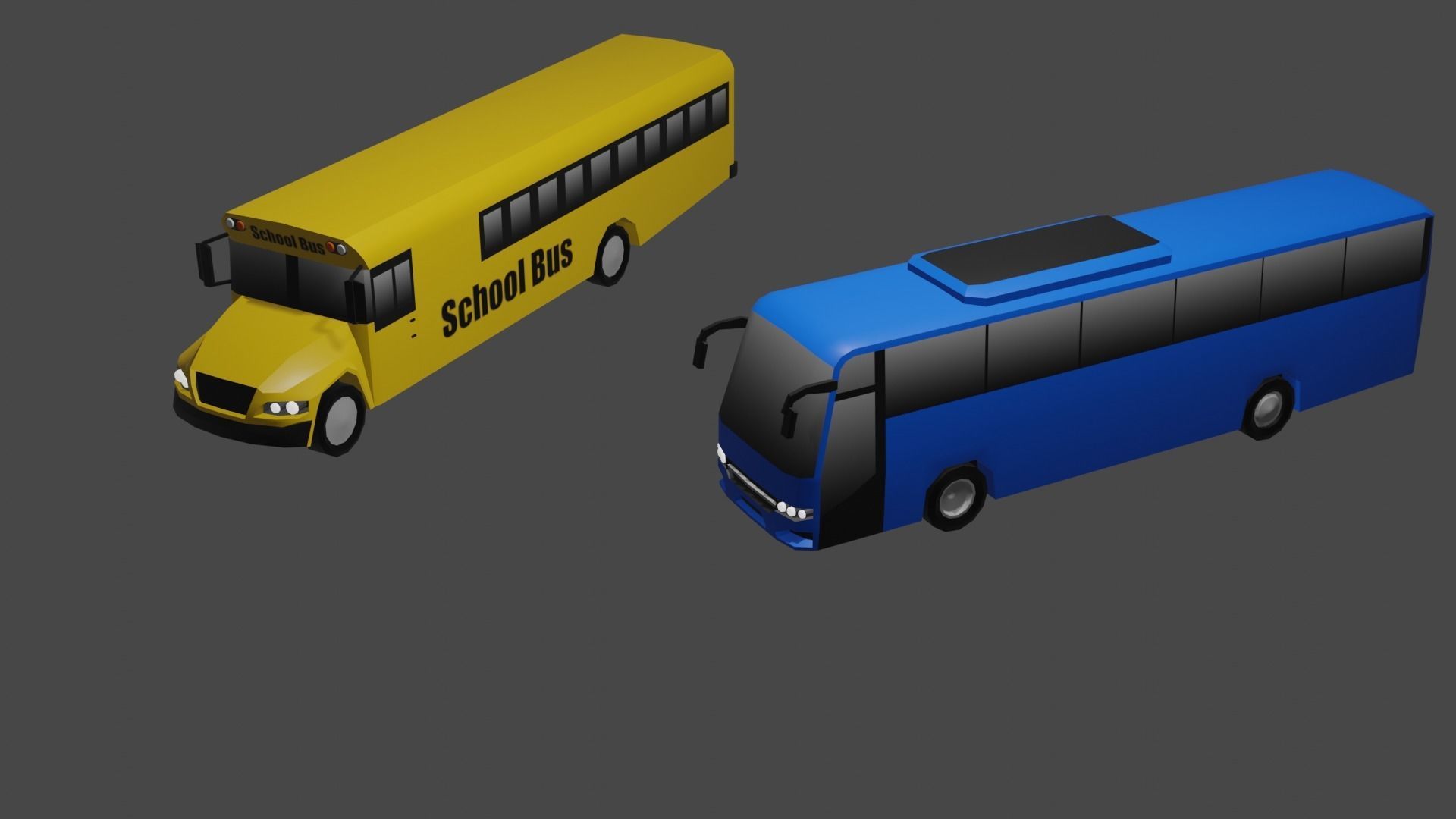 Low poly vehicle pack  Low-poly 3D model_3