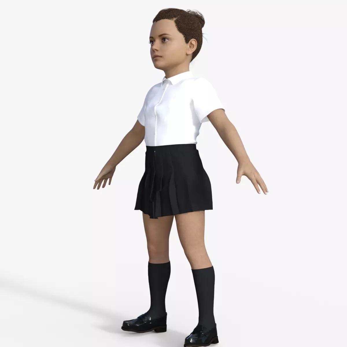 Realistic Teen Girl Rigged 3D model