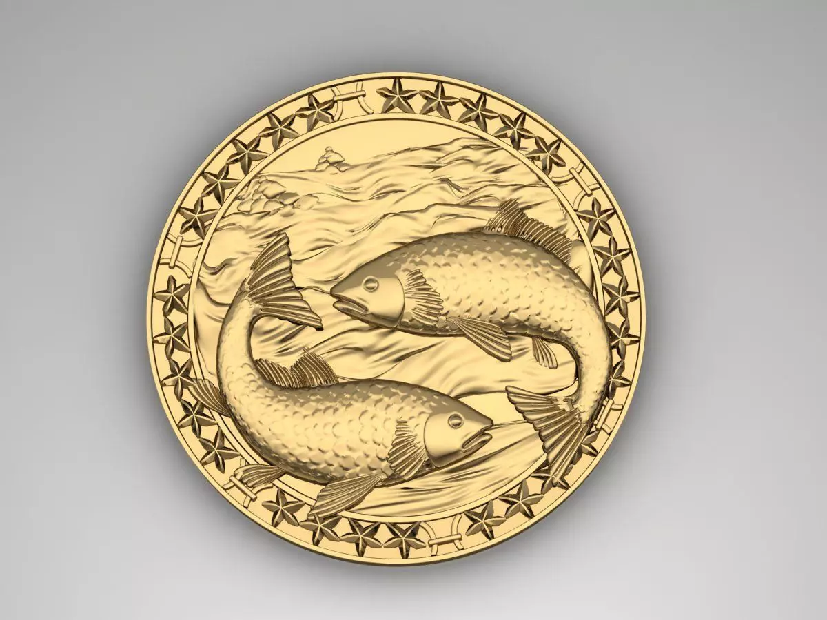 Zodiac 8 horoscope Fish 3D print model