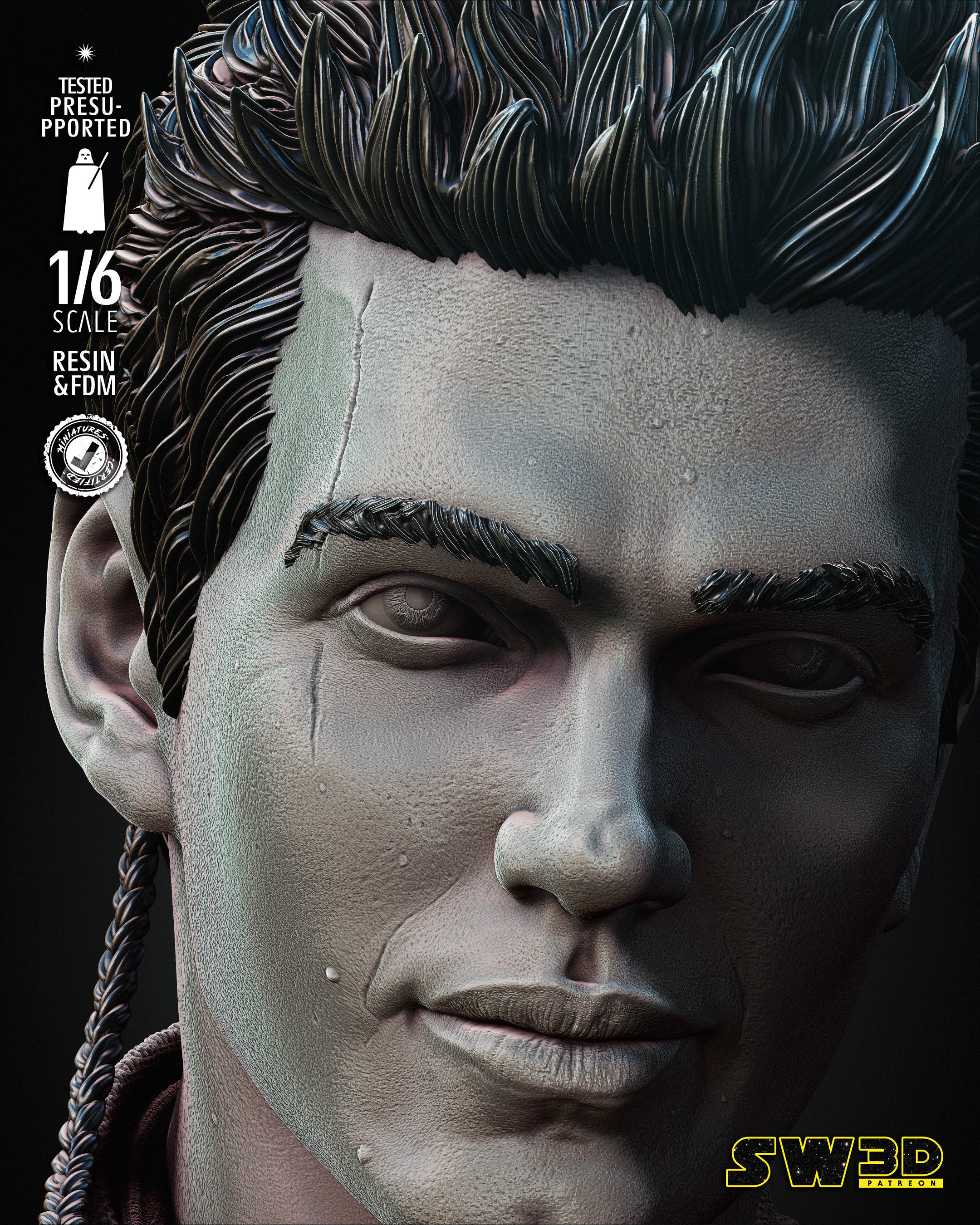STAR WARS Young Anakin Sculpture Tested for 3D printing 3D print model_41