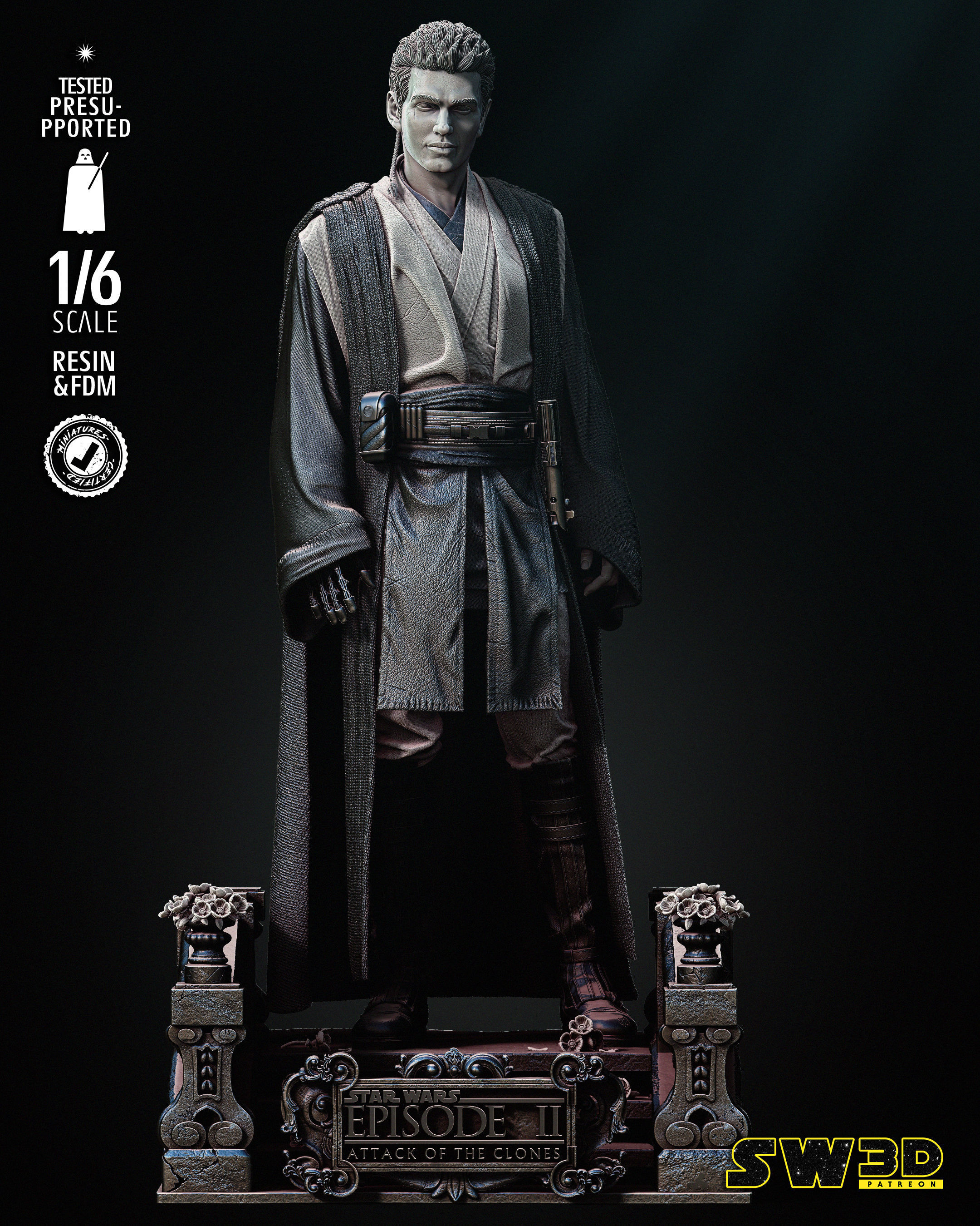 STAR WARS Young Anakin Sculpture Tested for 3D printing 3D print model_2