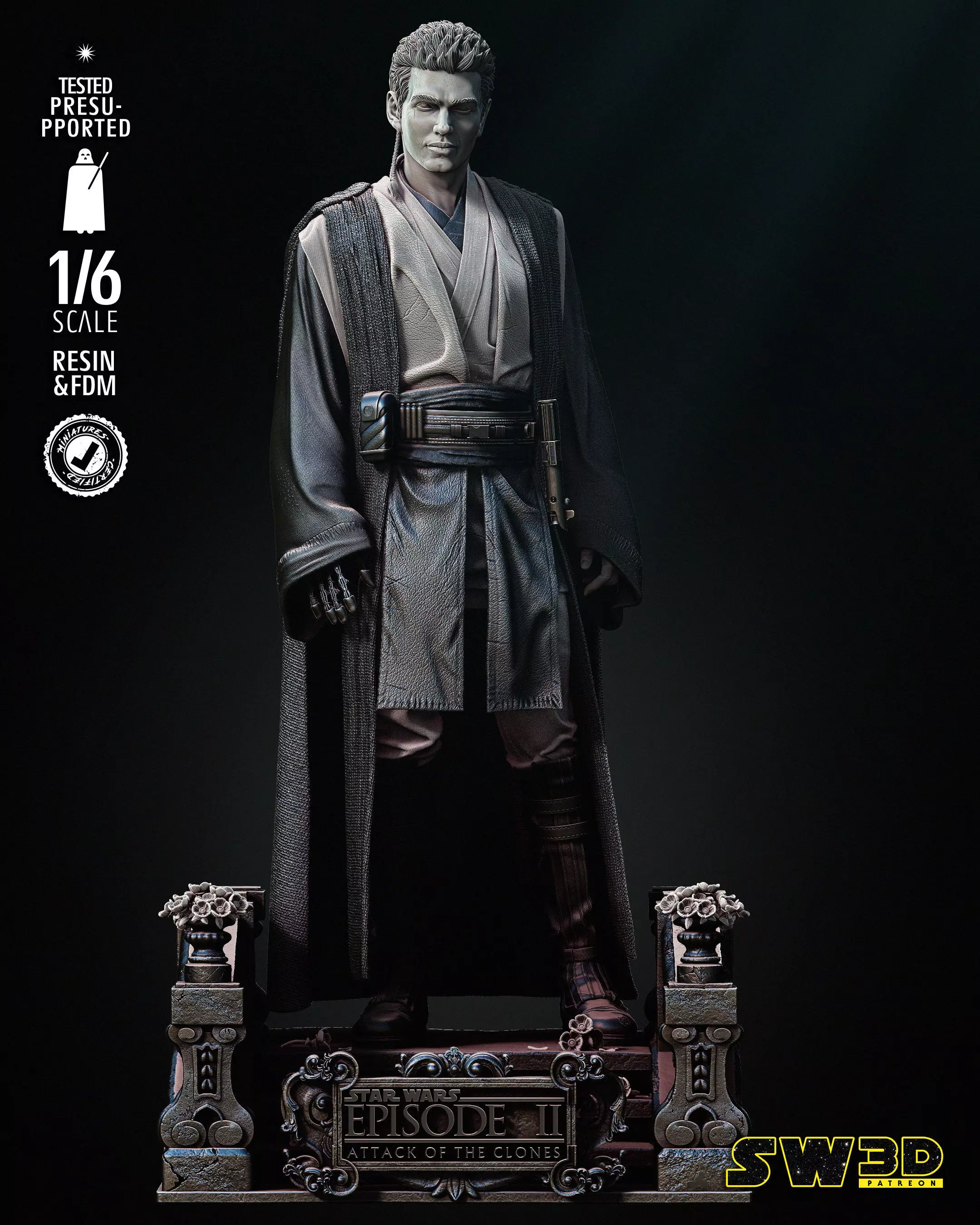 STAR WARS Young Anakin Sculpture Tested for 3D printing 3D print model_0