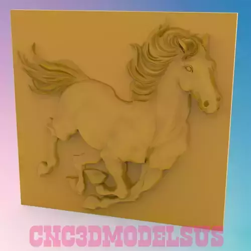 Running horse 3D MODEL STL FILE FOR CNC ROUTER LASER 3D print model Running horse 3D MODEL STL FILE FOR CNC ROUTER LASER 3D print model