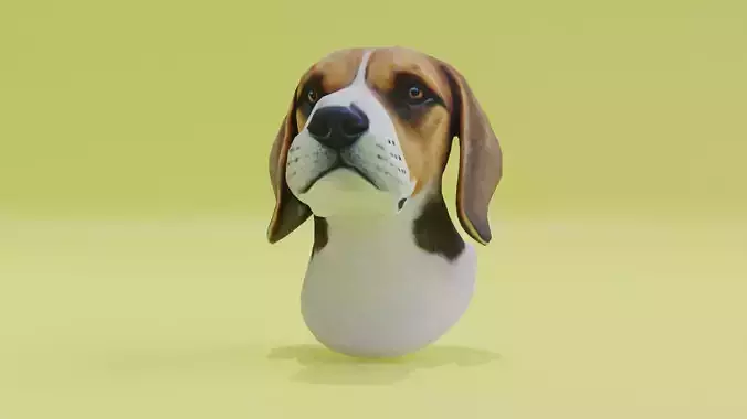 Beagle Bust Dog Puppy Head