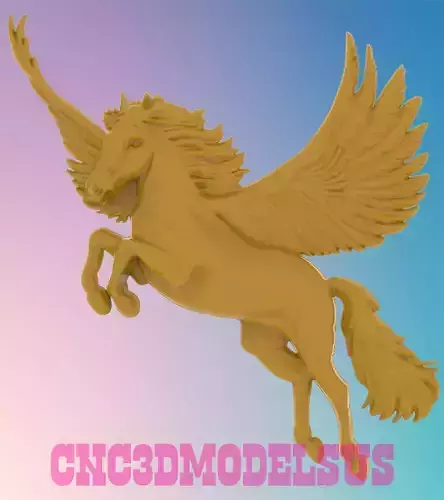  Flying Pegasus 3D MODEL STL FILE FOR CNC ROUTER LASER
