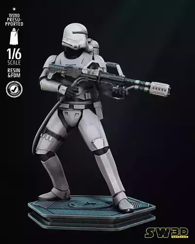 STAR WARS Flame Trooper Sculpture Tested for 3D printing