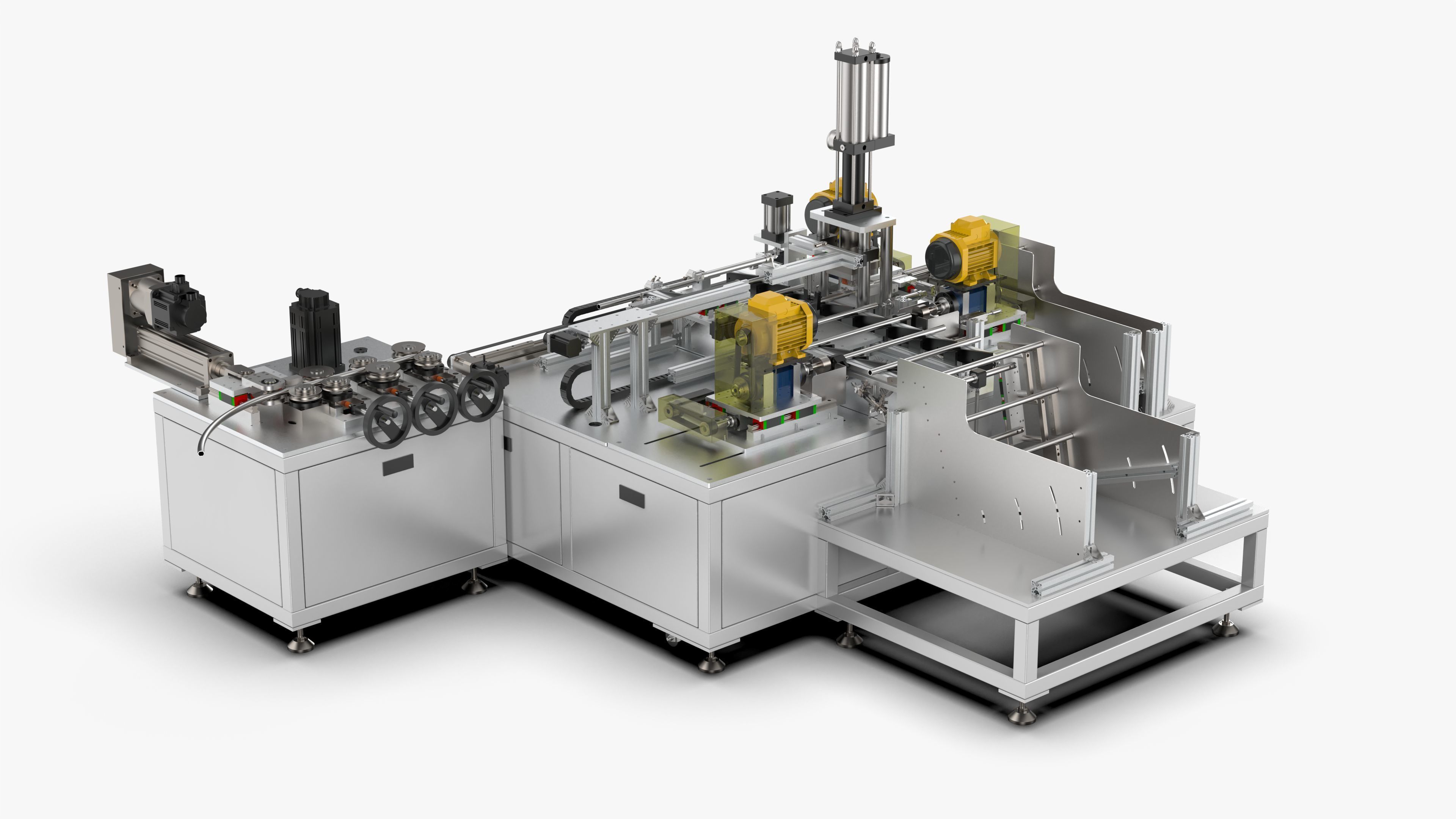 Automatic Tent Aluminum Seat Bending Machine 3D model_1