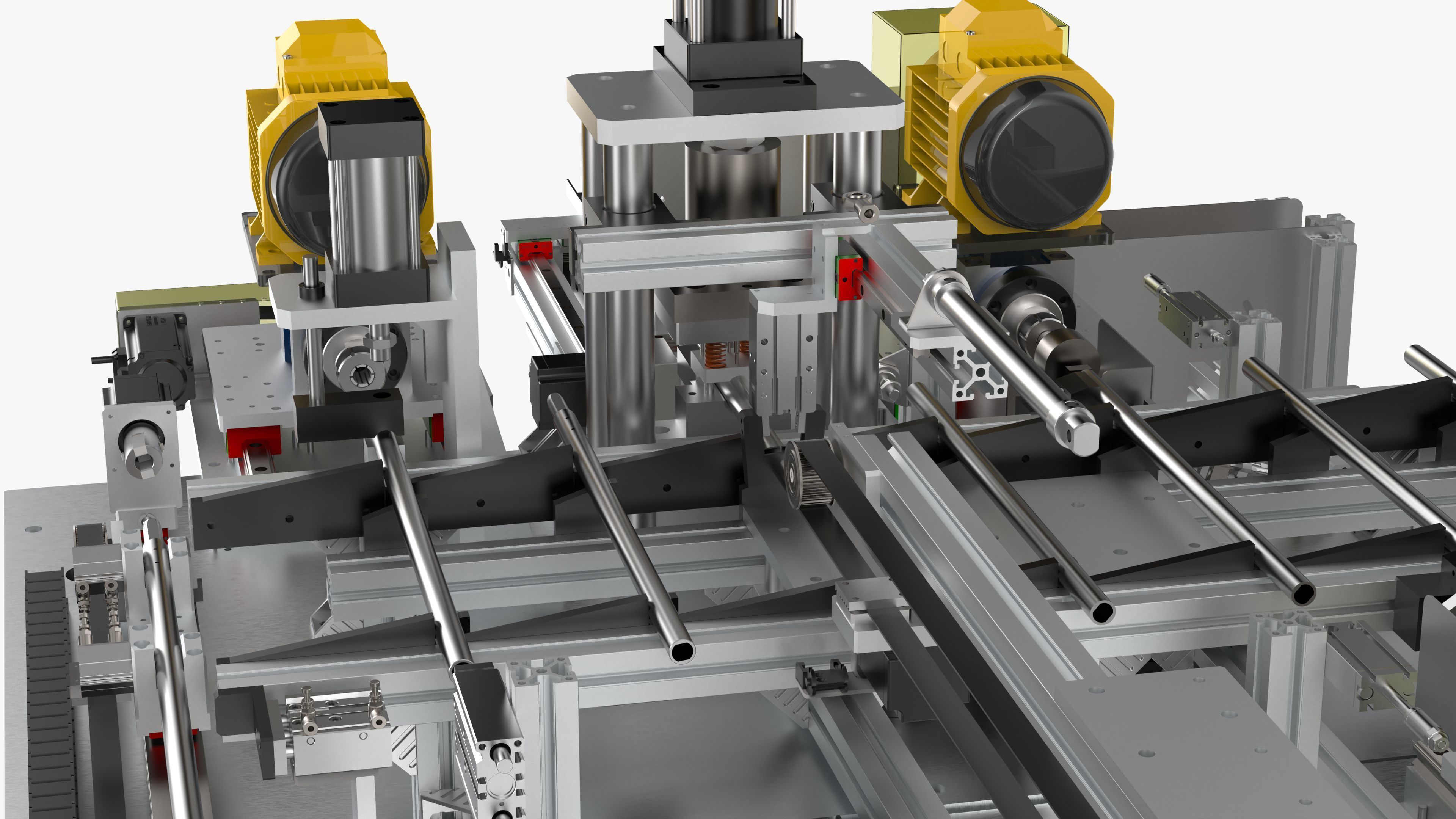 Automatic Tent Aluminum Seat Bending Machine 3D model_18