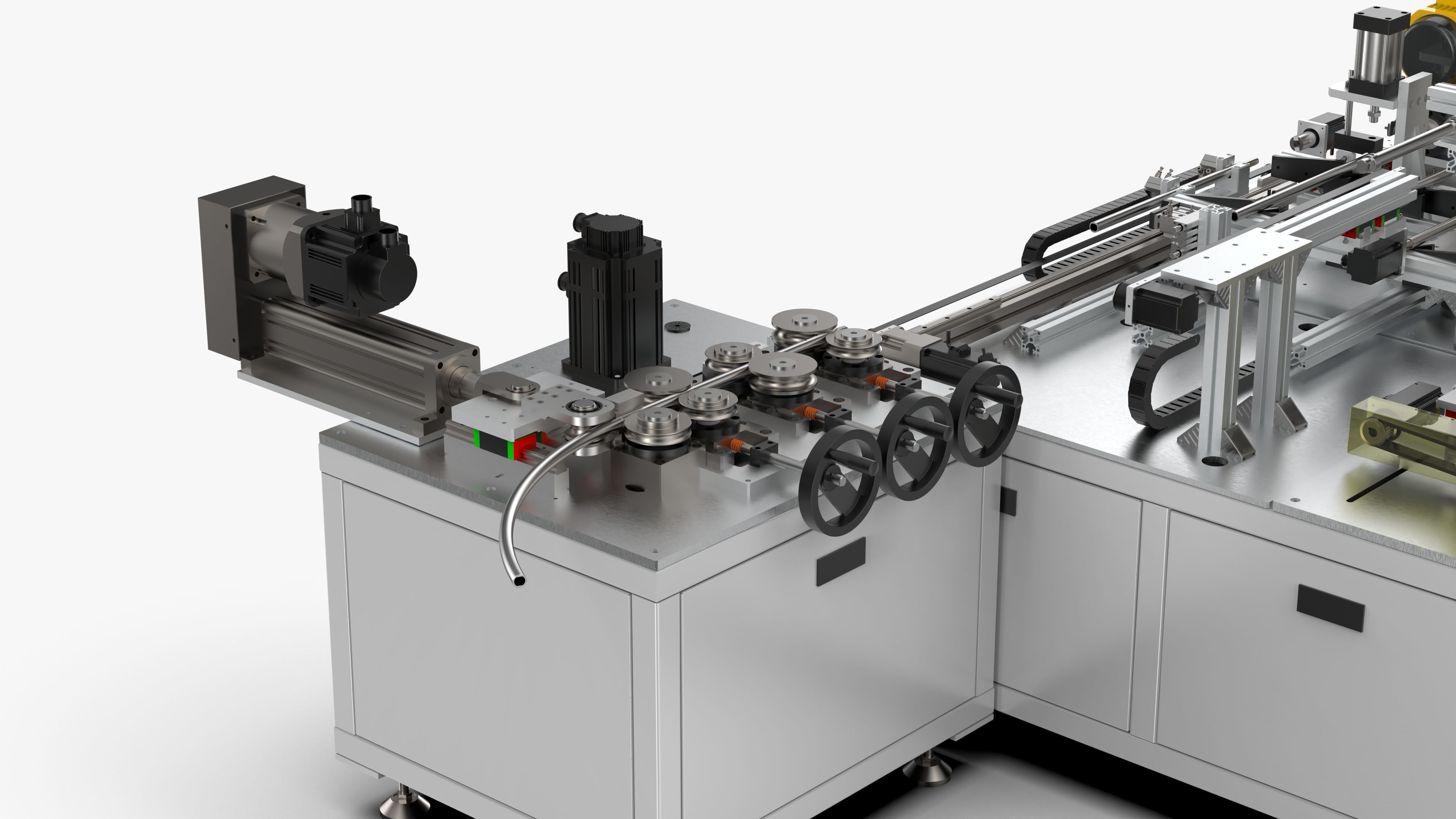 Automatic Tent Aluminum Seat Bending Machine 3D model_15