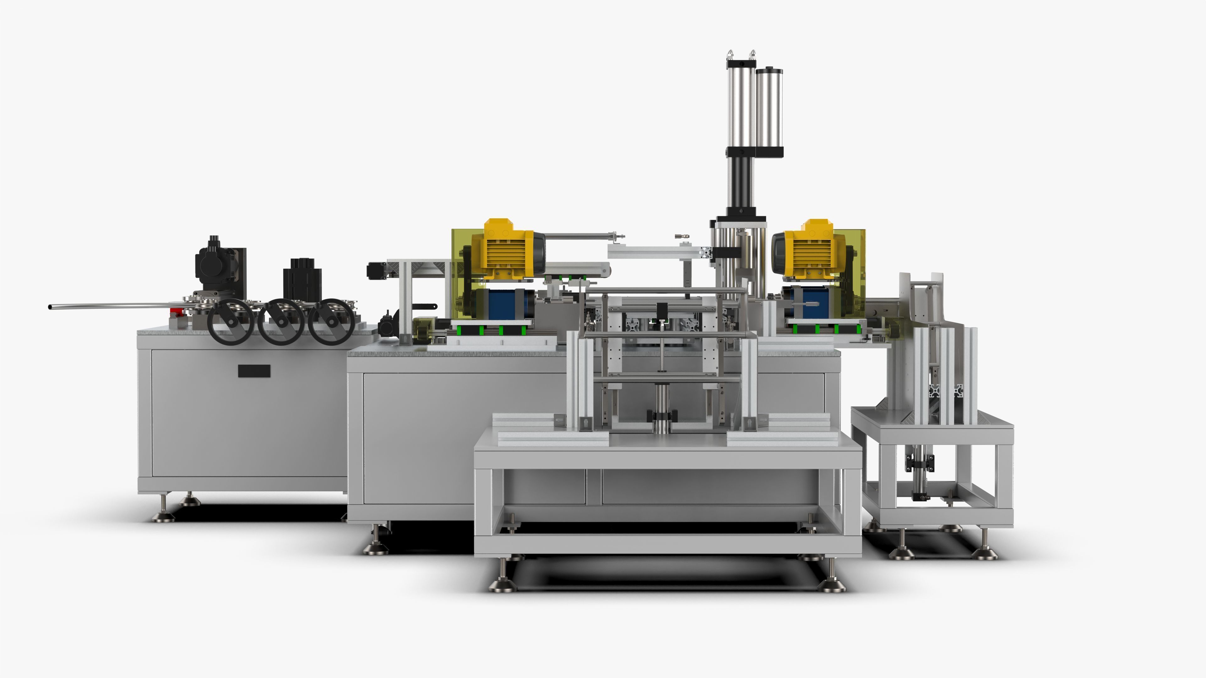 Automatic Tent Aluminum Seat Bending Machine 3D model_5