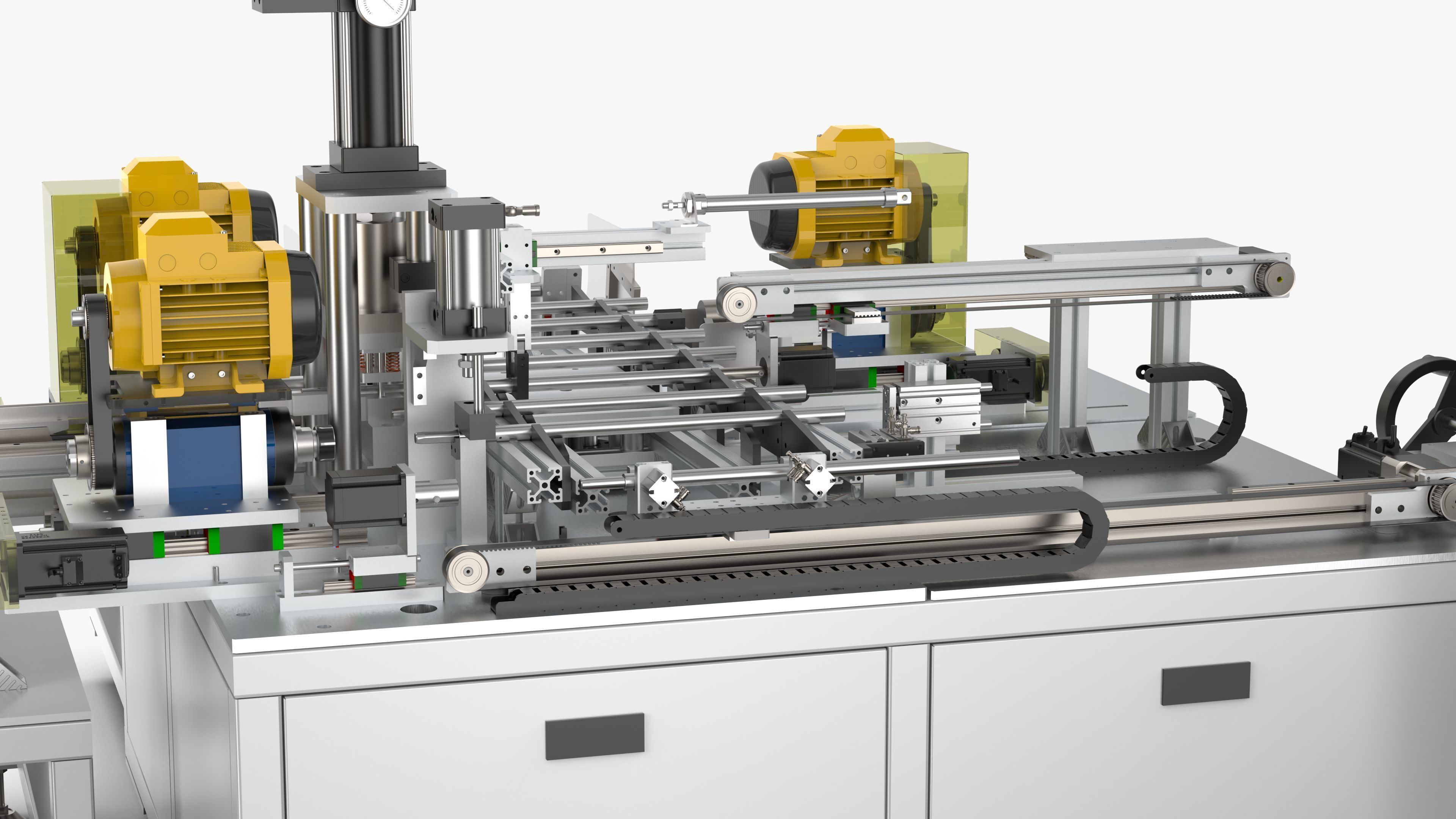 Automatic Tent Aluminum Seat Bending Machine 3D model_13