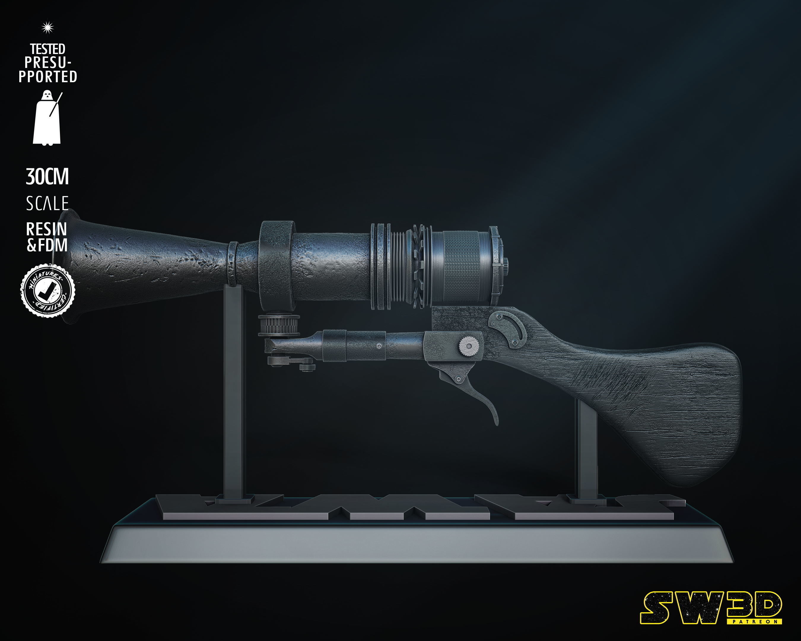 STAR WARS Jawa Blaster Sculpture Tested for 3D printing 3D print model_25