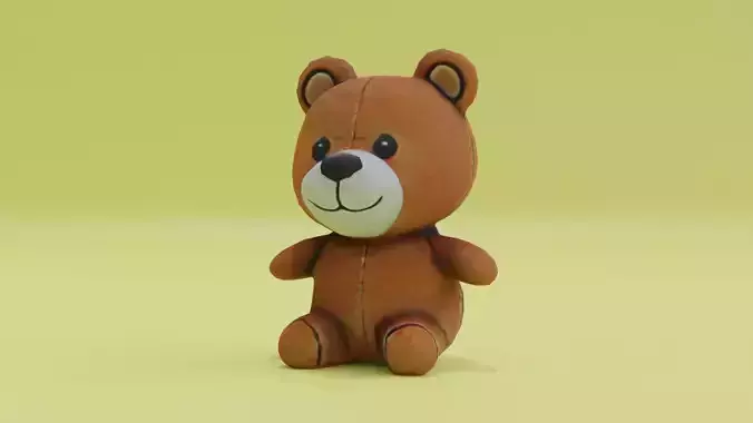 Teddy Bear Toy Plush Free low-poly 3D model