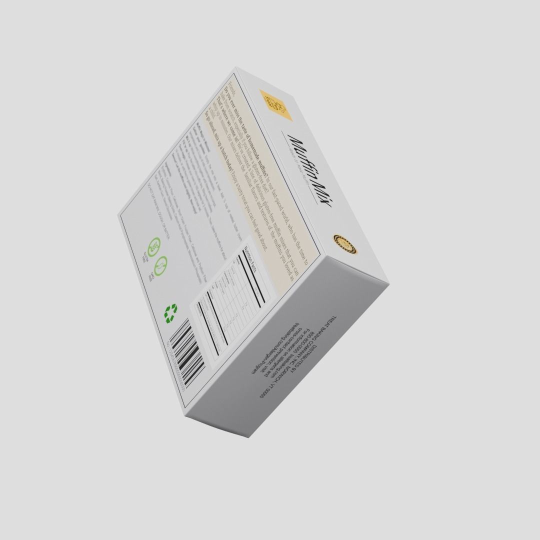Muffin Mix  box Low-poly 3D model_5