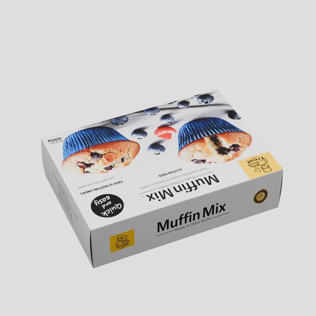 Muffin Mix  box Low-poly 3D model_2