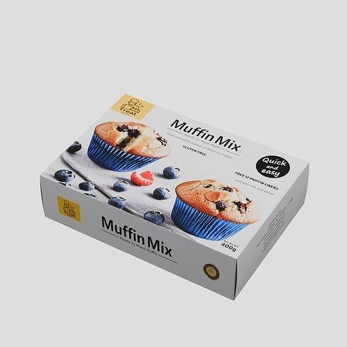 Muffin Mix  box Low-poly 3D model