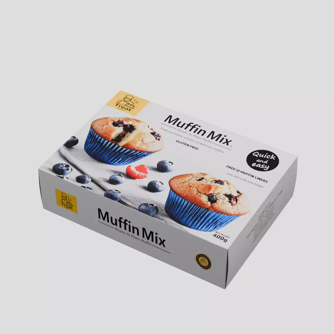 Muffin Mix  box Low-poly 3D model_0