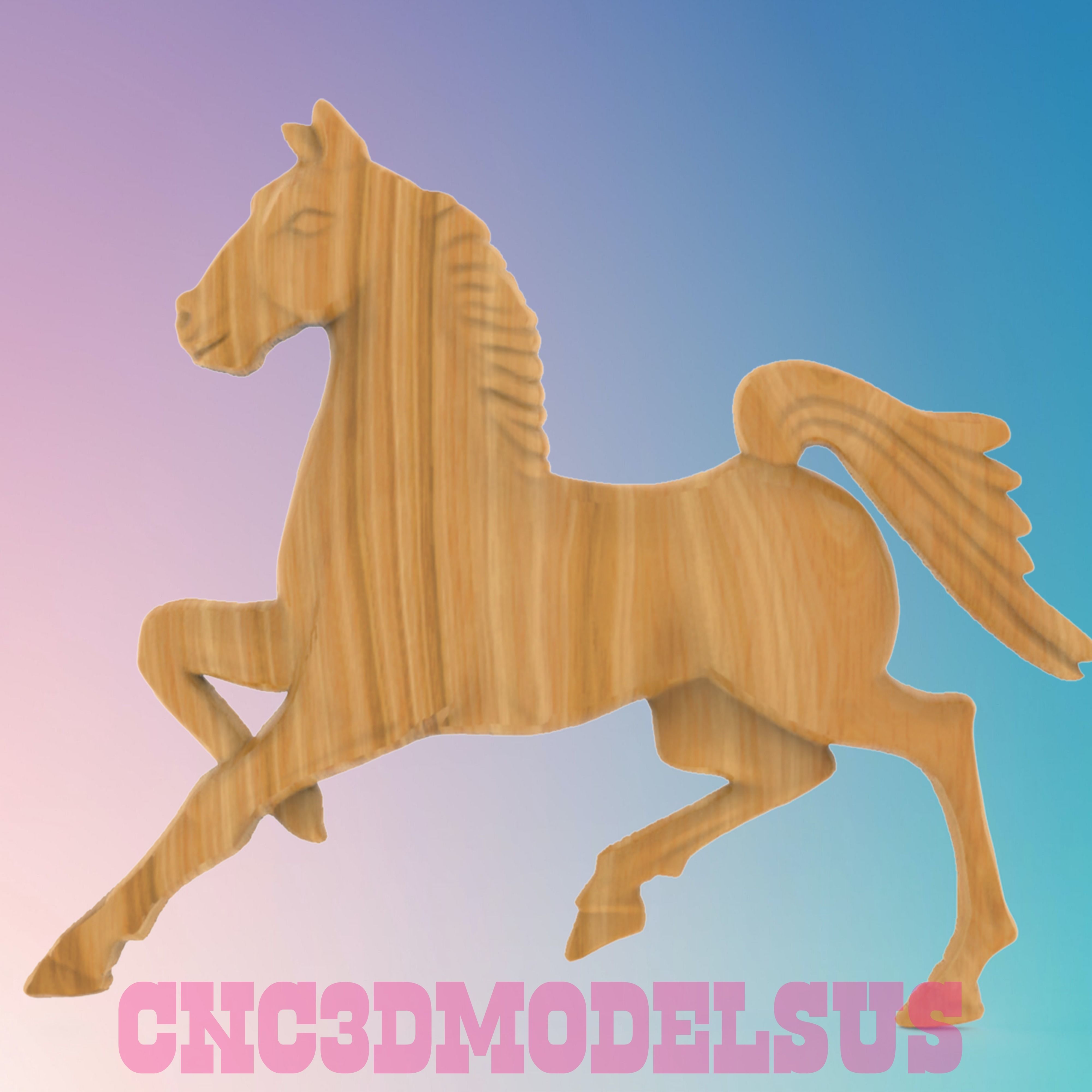 horse 6 3D MODEL STL FILE FOR CNC ROUTER LASER 3D print model_2