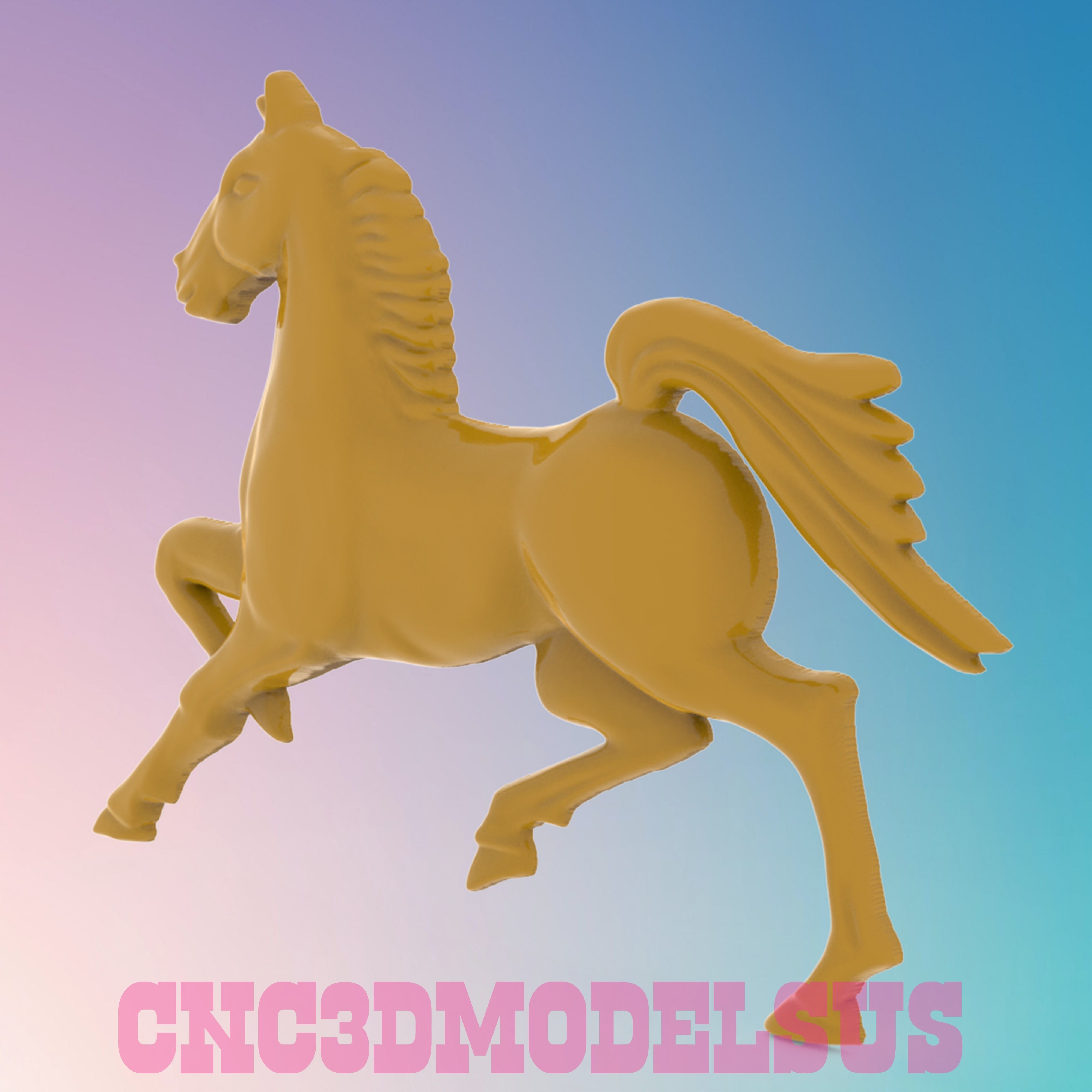 horse 6 3D MODEL STL FILE FOR CNC ROUTER LASER 3D print model_1