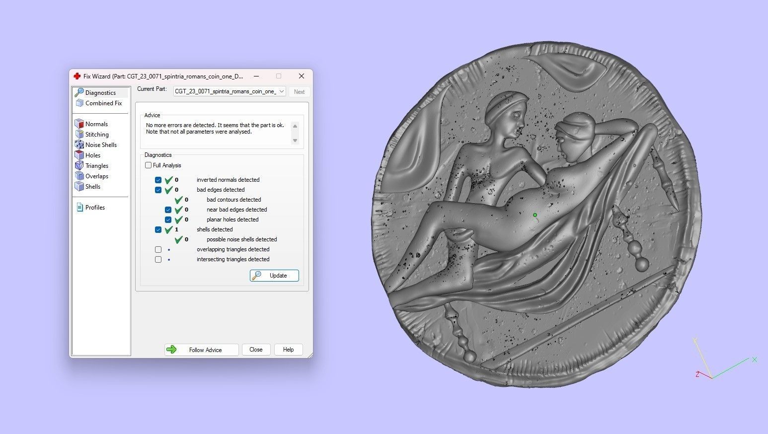Spintria Rare Ancient Roman Token Antique Coin Number I 3D print model_7