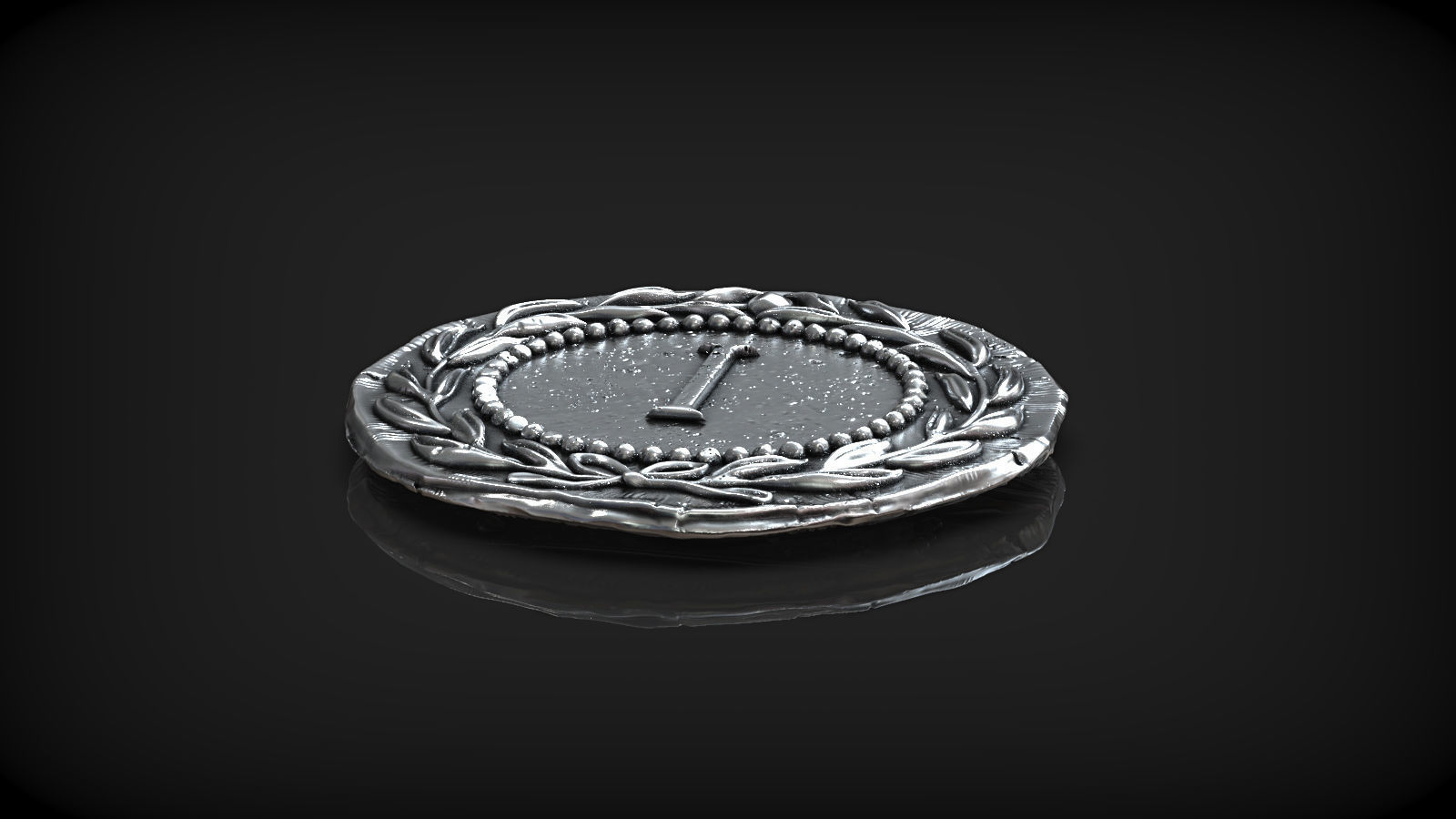 Spintria Rare Ancient Roman Token Antique Coin Number I 3D print model_4