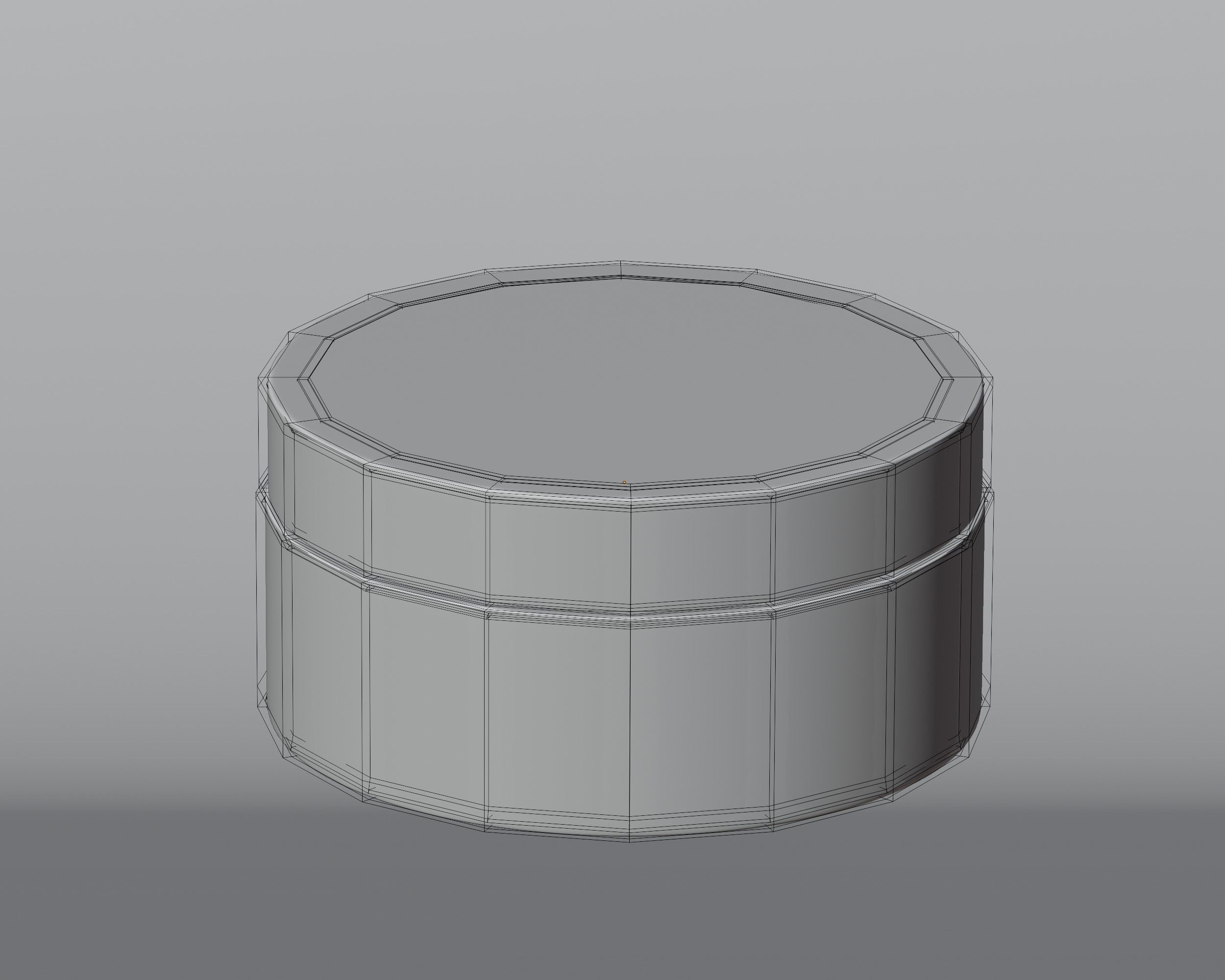 Cream jar 3d model Low-poly 3D model_3
