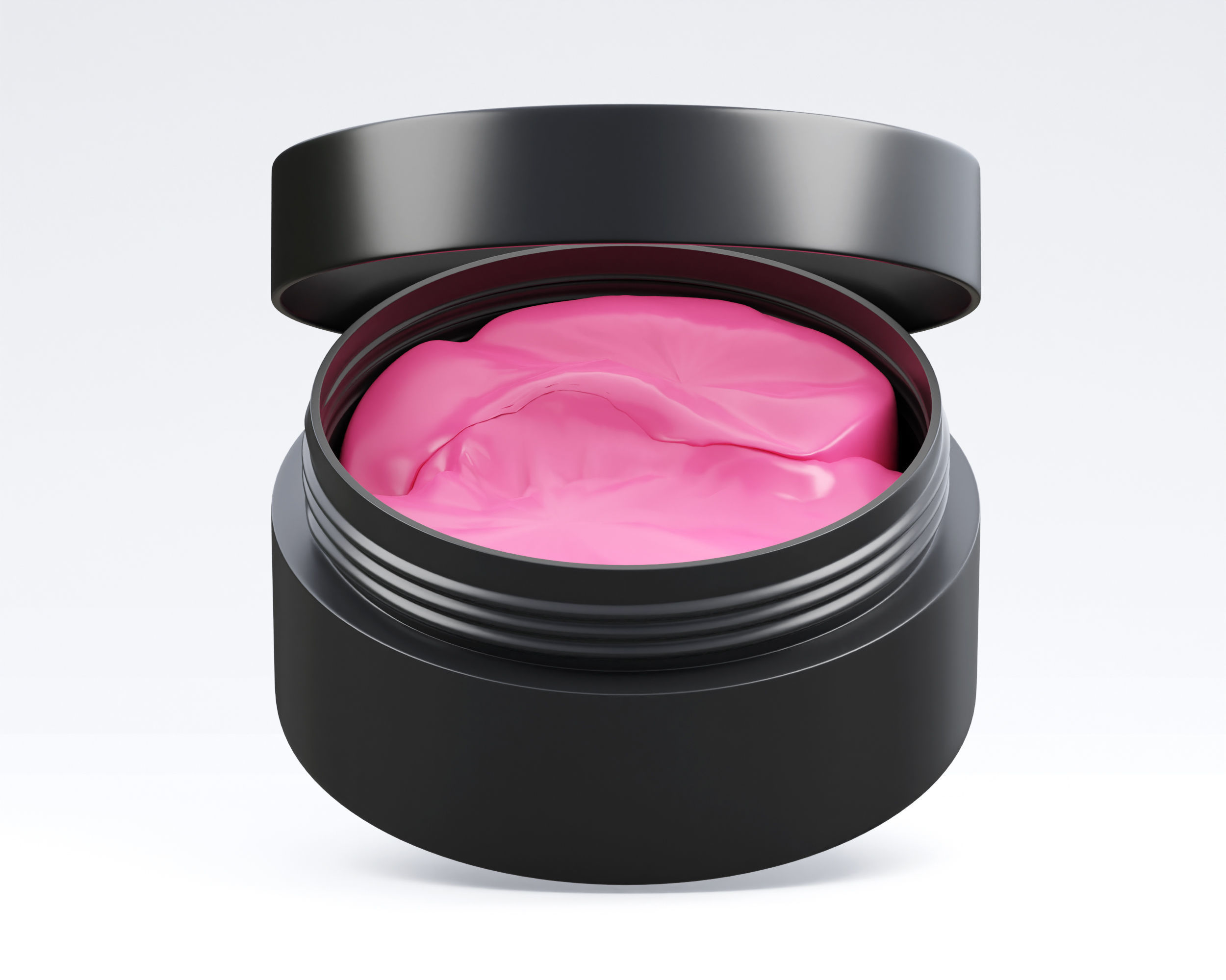 Cream jar 3d model Low-poly 3D model_4