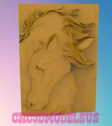 Horse head panel 3D MODEL STL FILE FOR CNC ROUTER LASER 3D print model