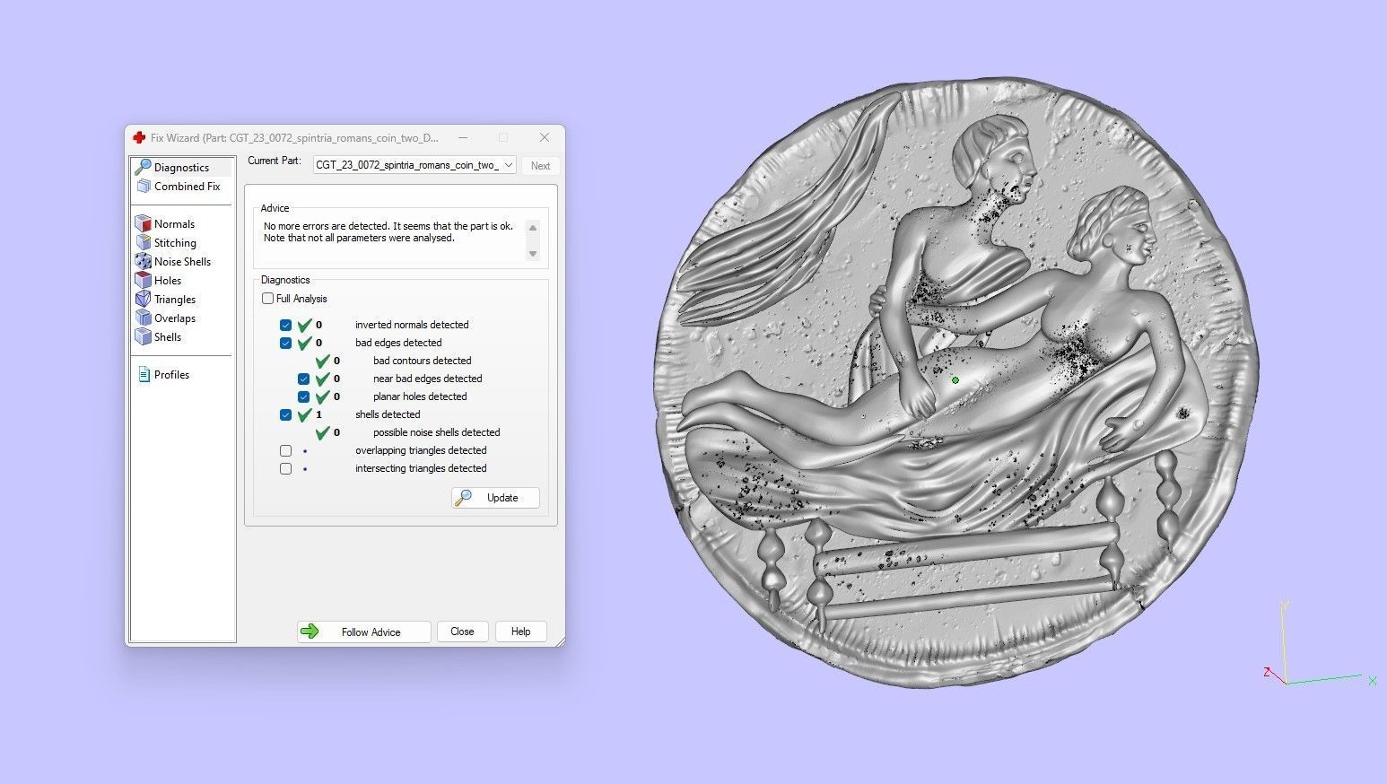 Spintria Rare Ancient Roman Token Antique Coin Number II 3D print model_7