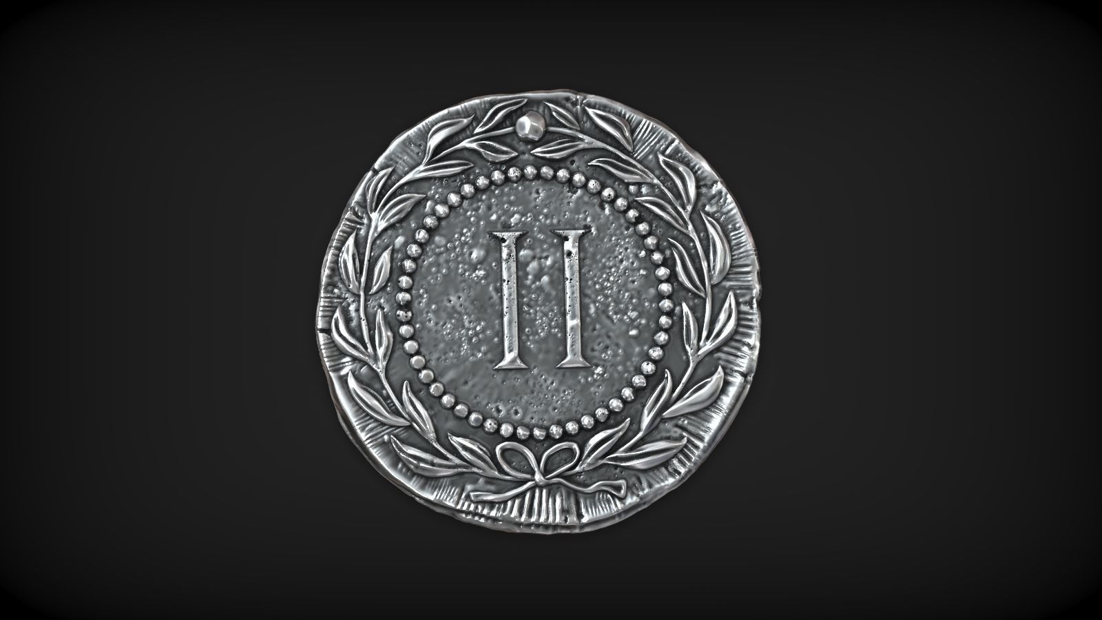 Spintria Rare Ancient Roman Token Antique Coin Number II 3D print model_2