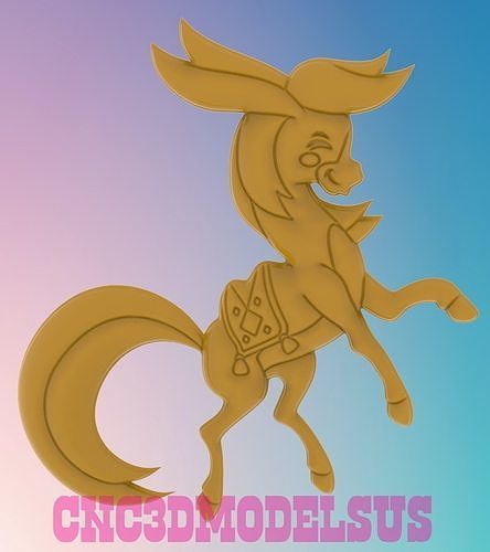 little humpbacked horse 3D MODEL STL FILE FOR CNC ROUTER LASER 3D print model