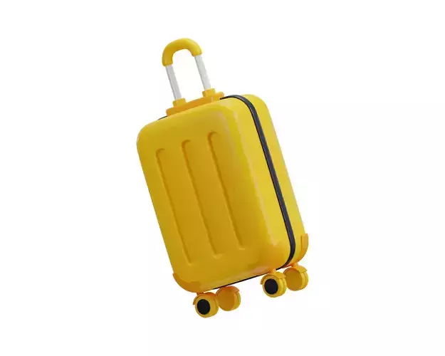 Suitcase on wheels 3d model