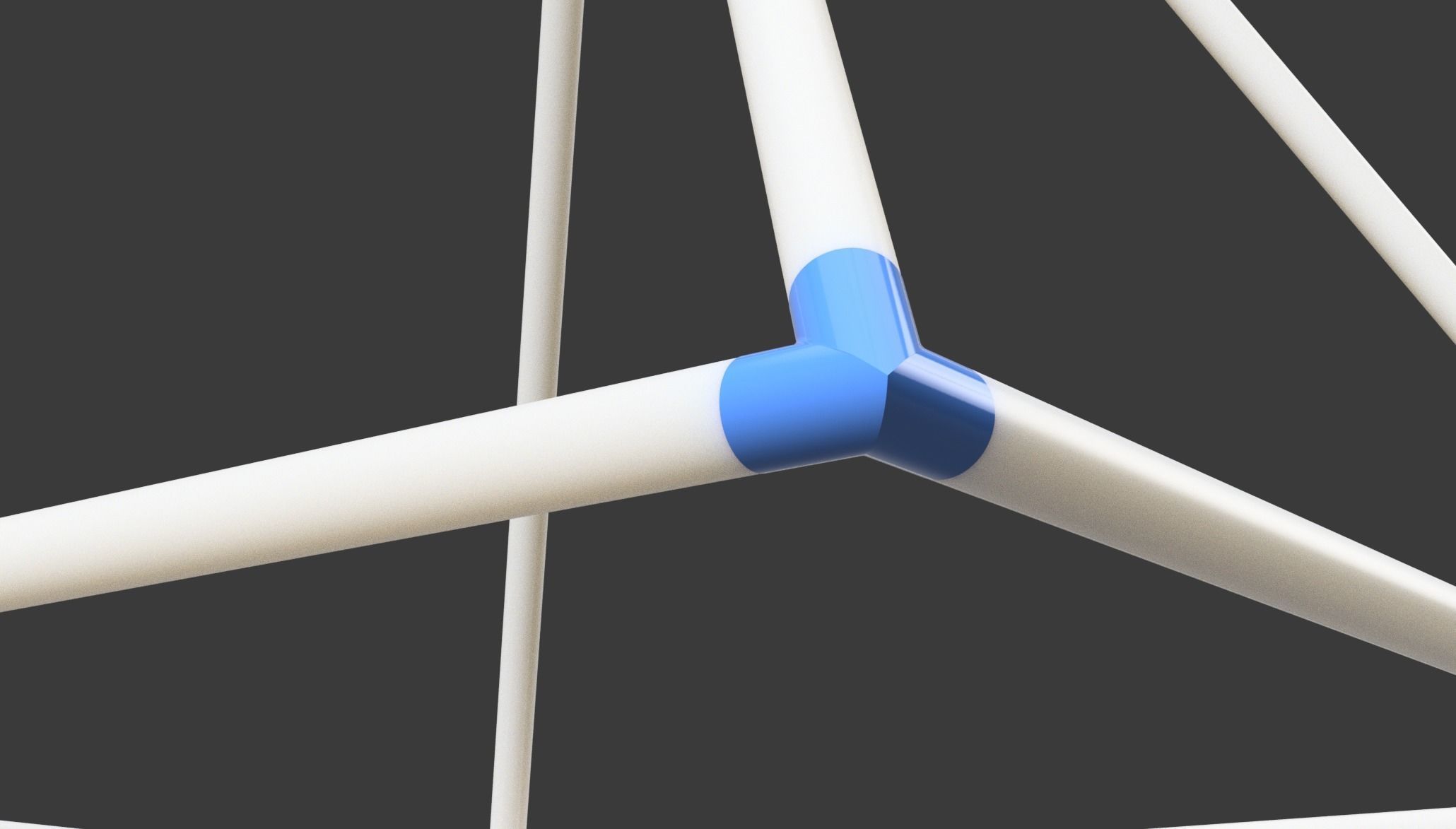 Giza Pyramid Corner Joints for PVC Pipes 3D print model_4