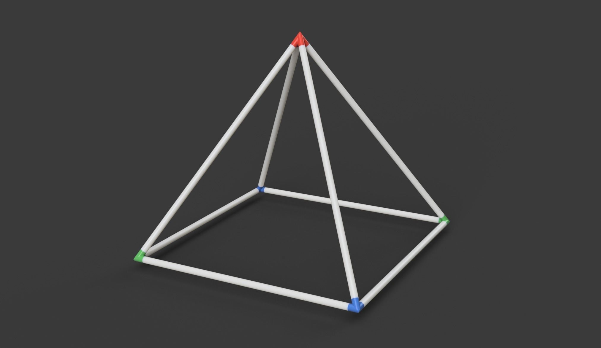 Giza Pyramid Corner Joints for PVC Pipes 3D print model_5