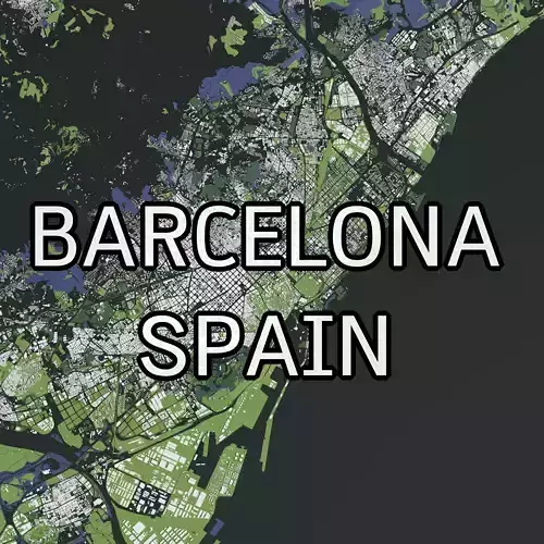 Barcelona Spain - city and mass buildings