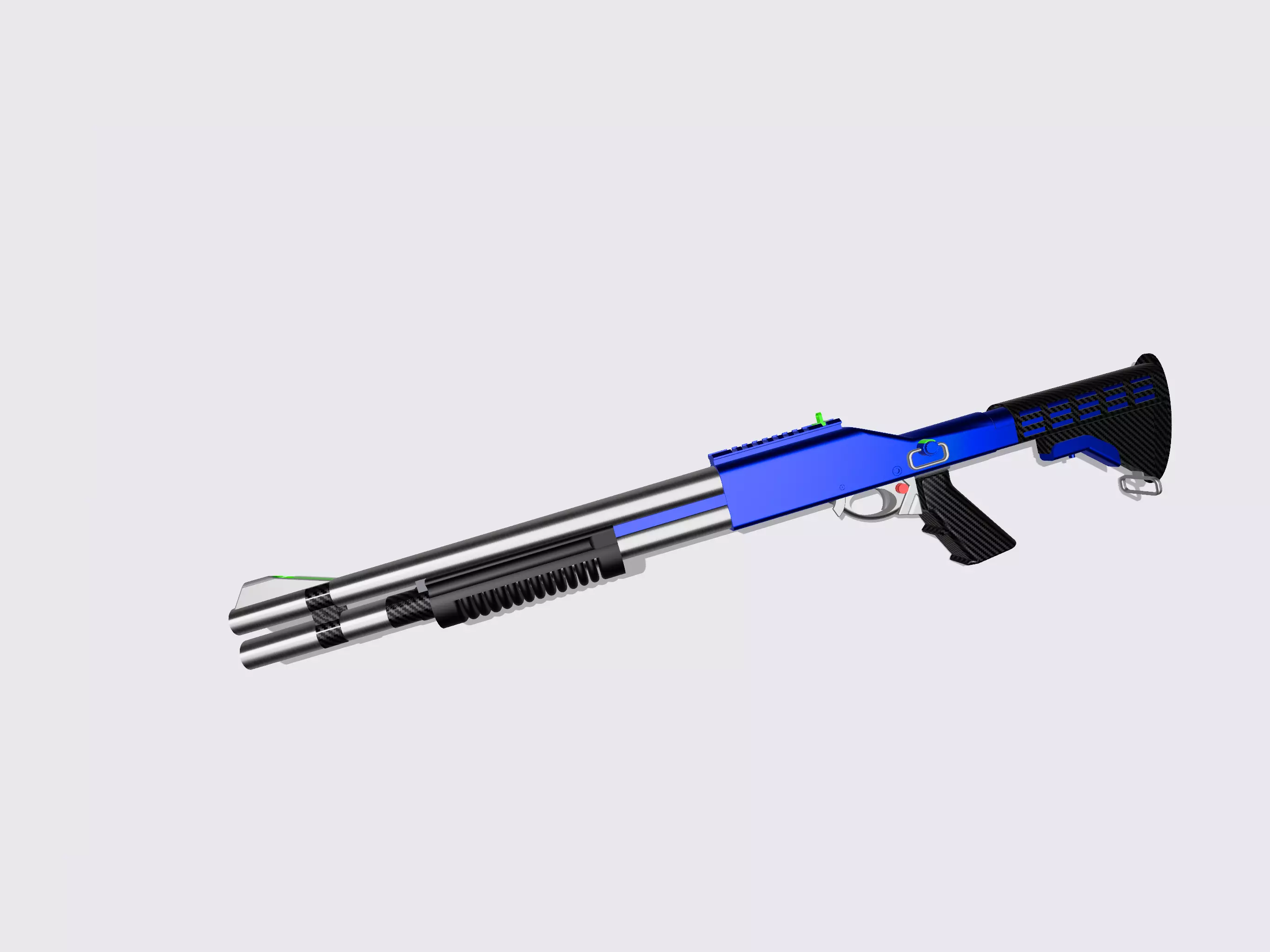 Carbon and Steel Pumpgun 3D model