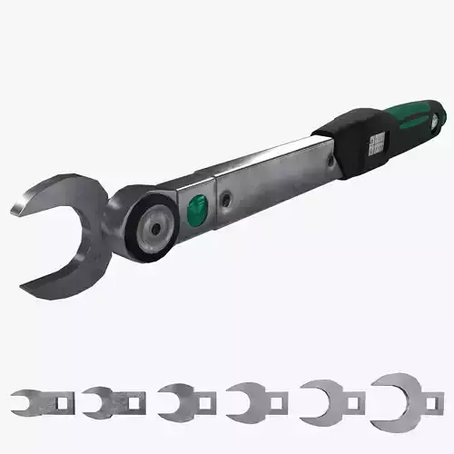 Torque Wrench Ratchet Low-poly 3D model
