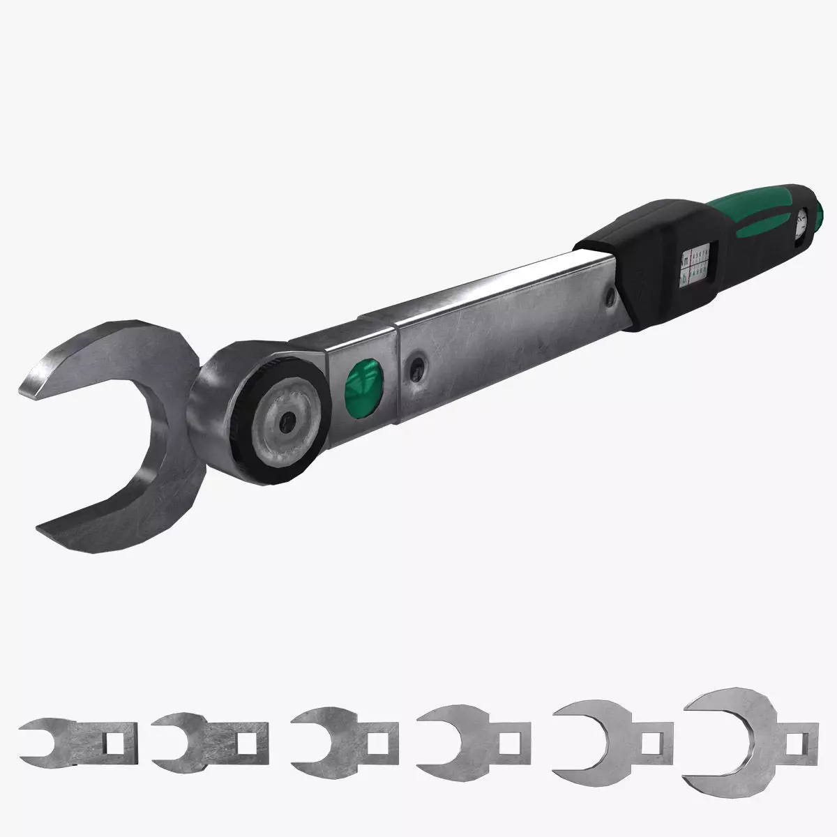 Torque Wrench Ratchet Low-poly 3D model_0